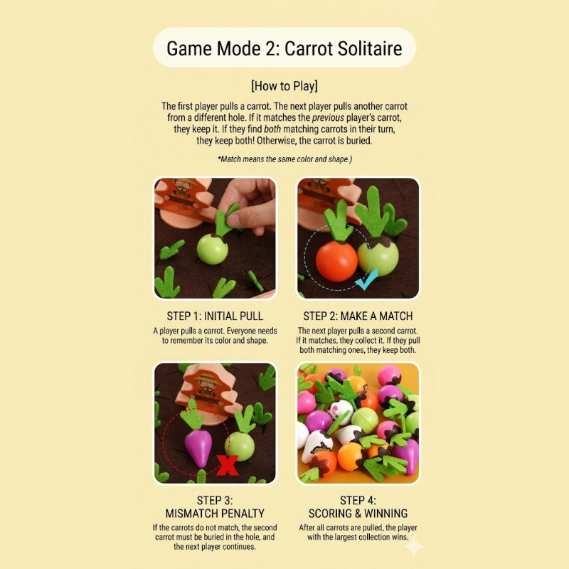 Pull Out Radish Memory & Coordination Game