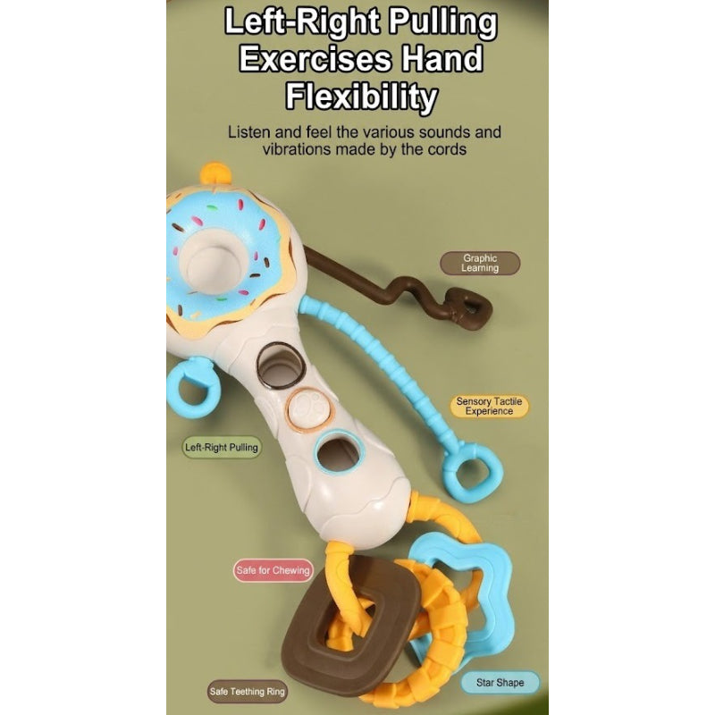 Donut Busy Shake Stick Interactive Baby Rattle & Teether