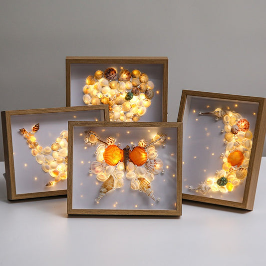 DIY Shell Art Frame Night Light Kit