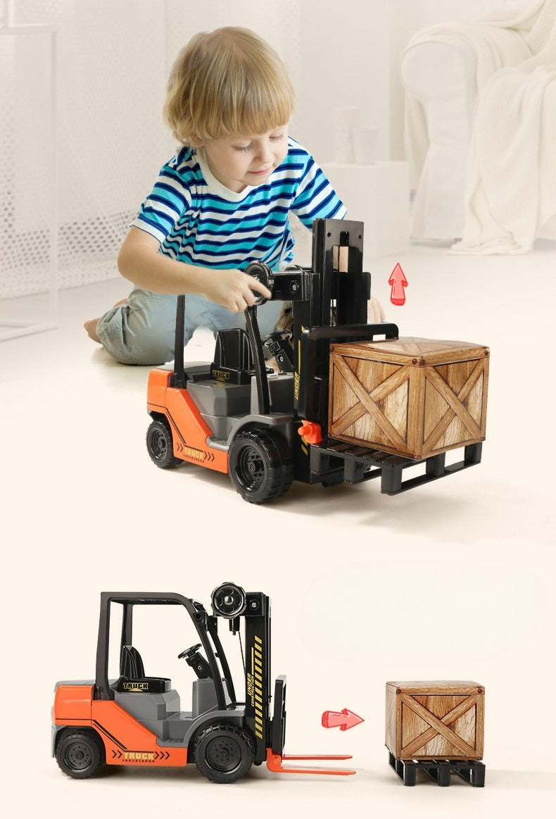 Manual Lift Inertia Forklift Toy with Pallet and Hook