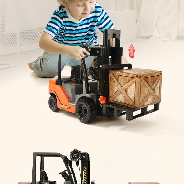 Manual Lift Inertia Forklift Toy with Pallet and Hook