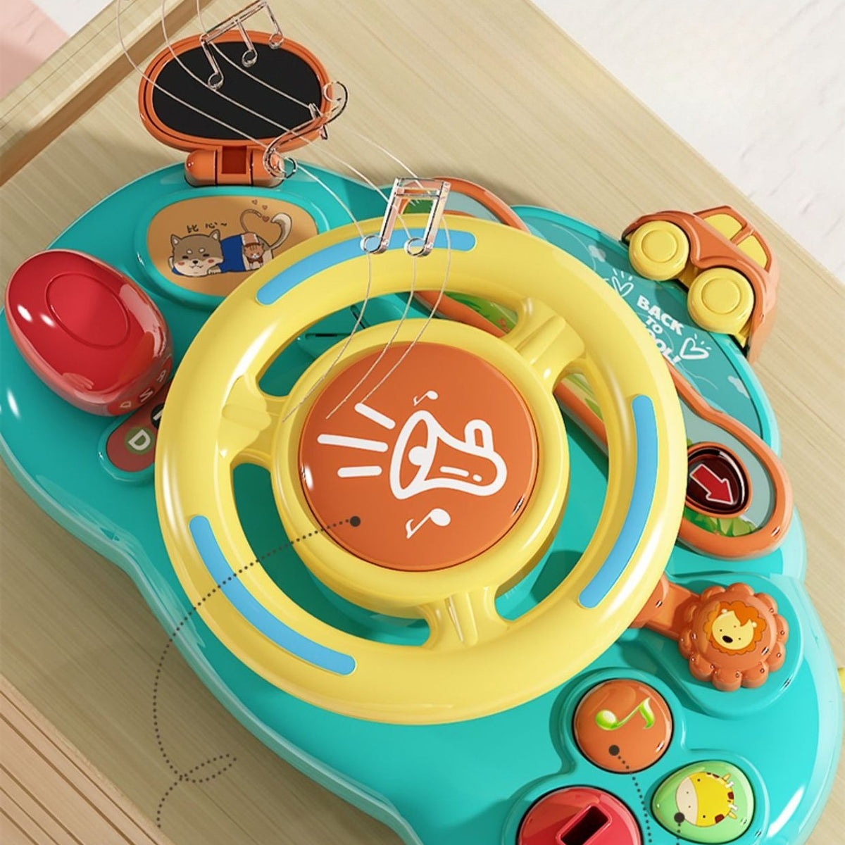 Interactive Toddler Steering Wheel Simulator