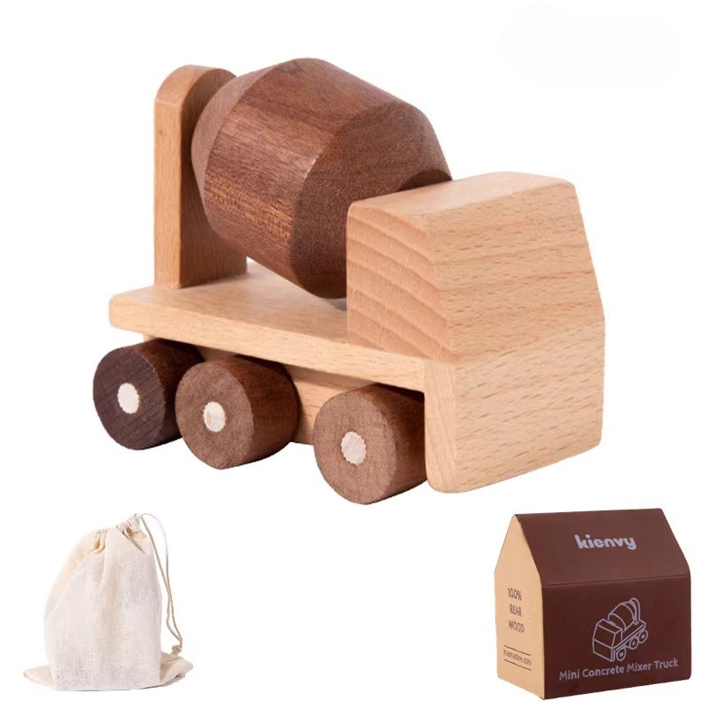 Solid Beech Wood Toy Car