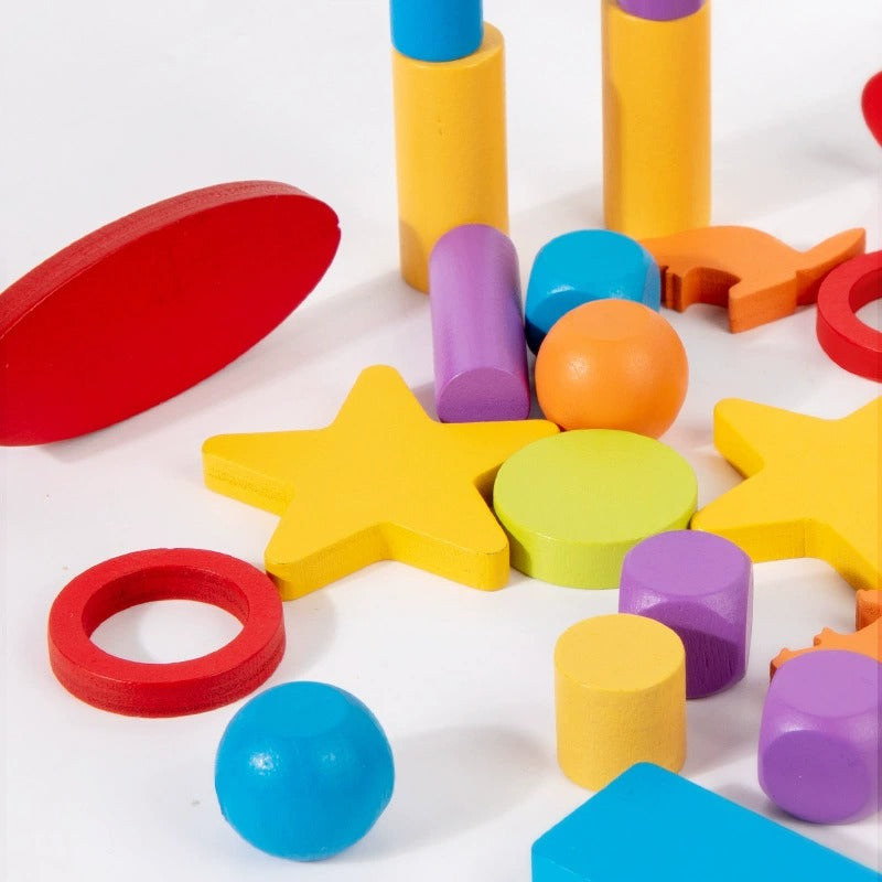 Clip Clip Happy Wooden Stacking Game