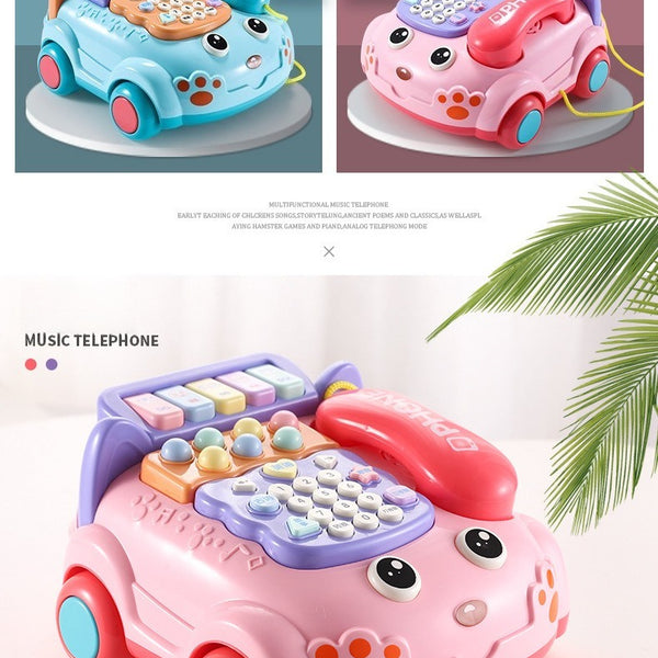 Toddler Interactive Telephone Car with Music and Lights