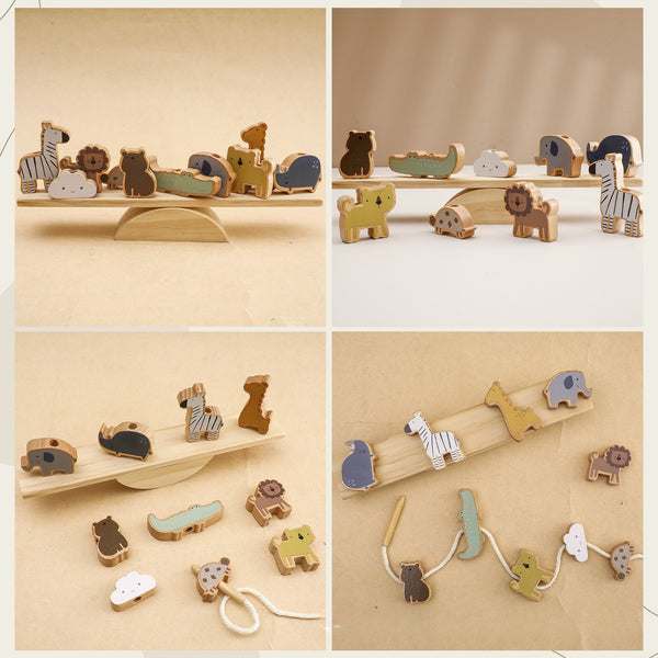 Animal Stringing and Balance Wood Toy