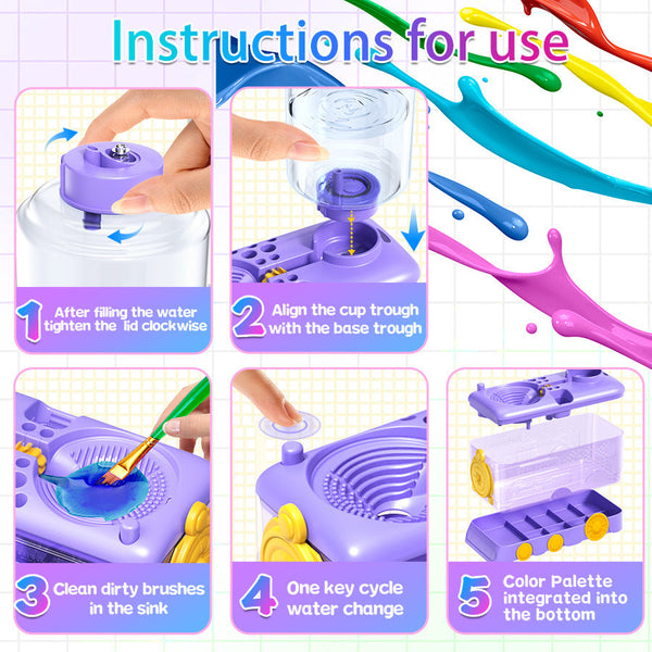 The Magic Water Cycle Brush Rinser | Mess-Free Paint Cleaner FantastiKurios