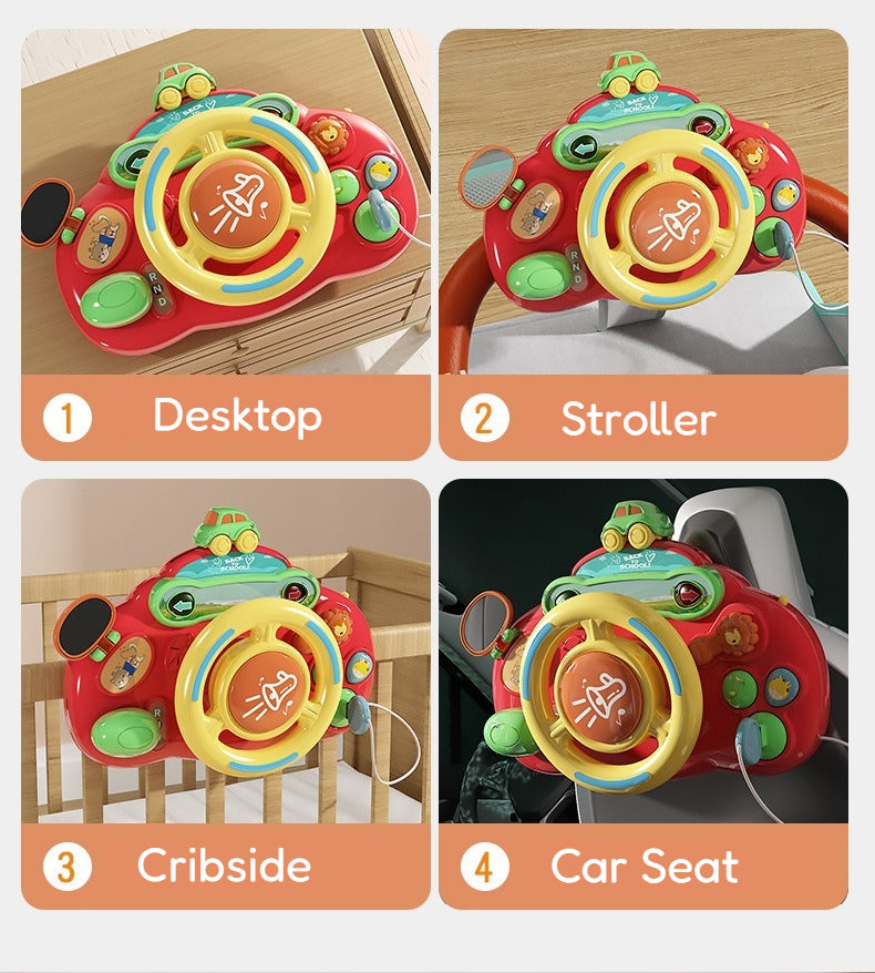 Interactive Toddler Steering Wheel Simulator