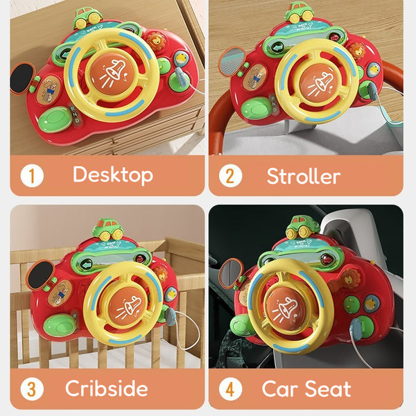 Interactive Toddler Steering Wheel Simulator