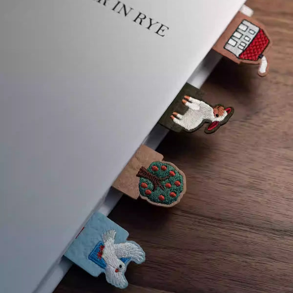 Embroidered Wool Felt Bookmark