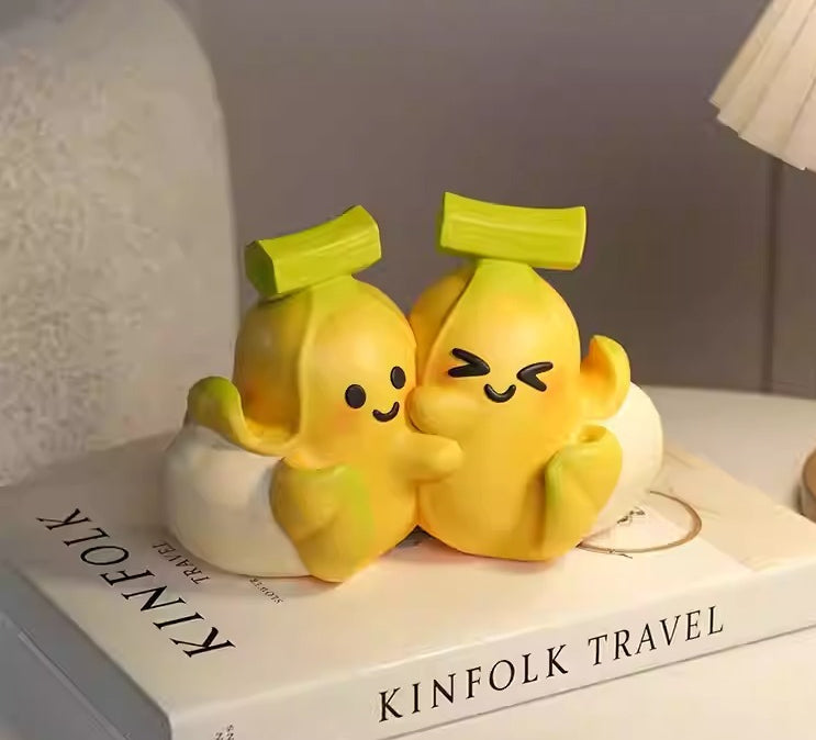 Banana Duck Figurine and Desktop Bookend