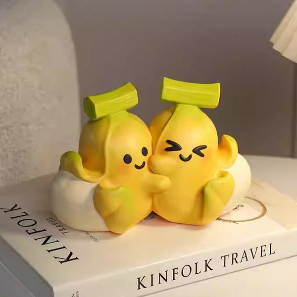 Banana Duck Figurine and Desktop Bookend
