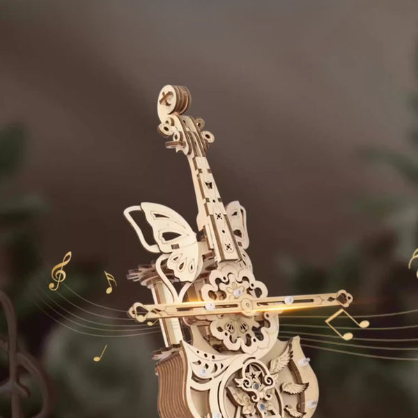 DIY Wooden Magic Cello Music Box Kit