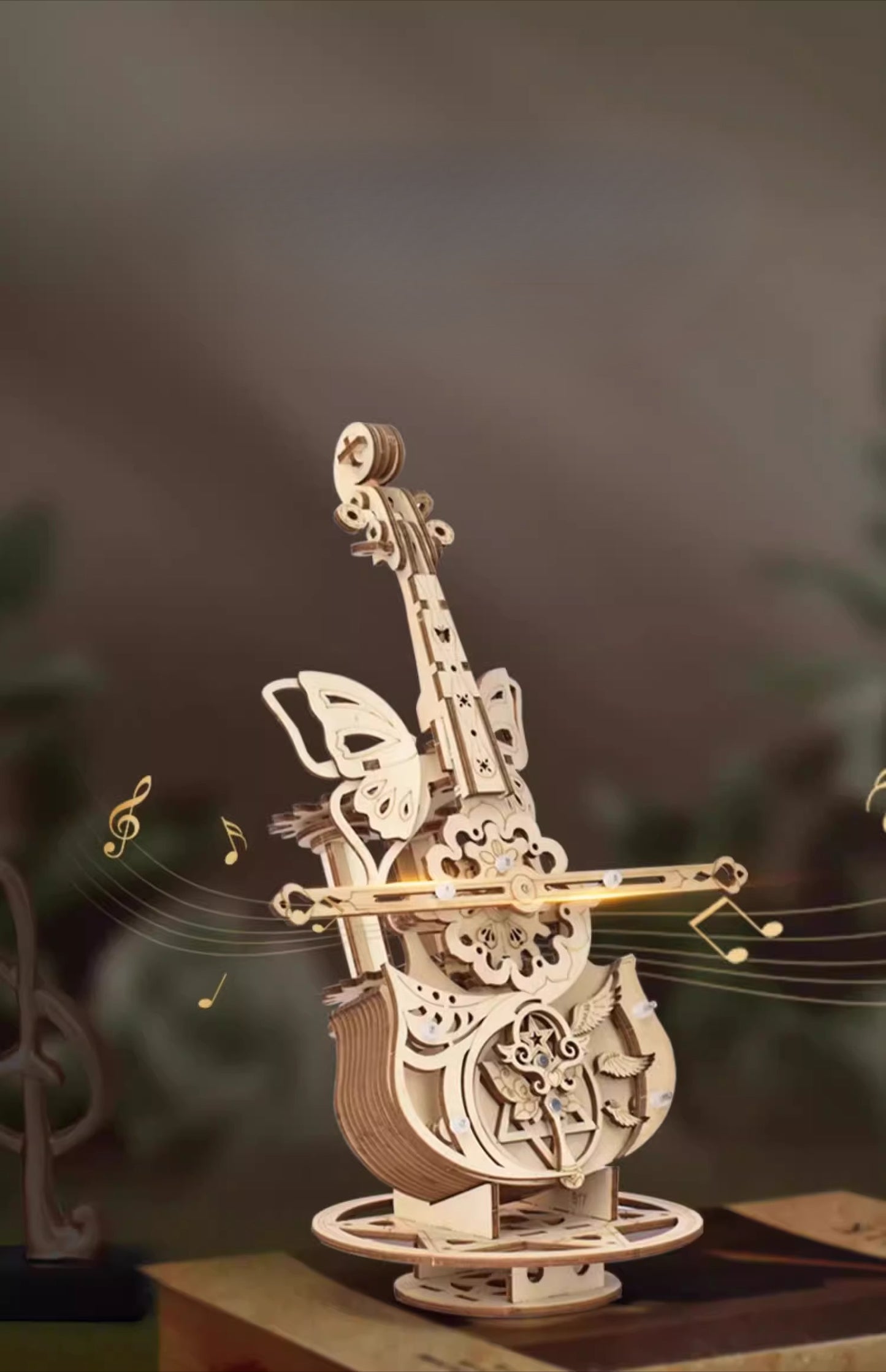 DIY Wooden Magic Cello Music Box Kit
