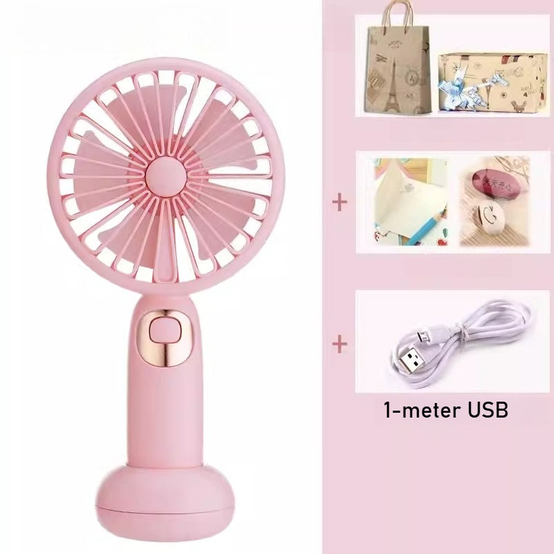 Portable Handheld Fan with Integrated Bluetooth Speaker