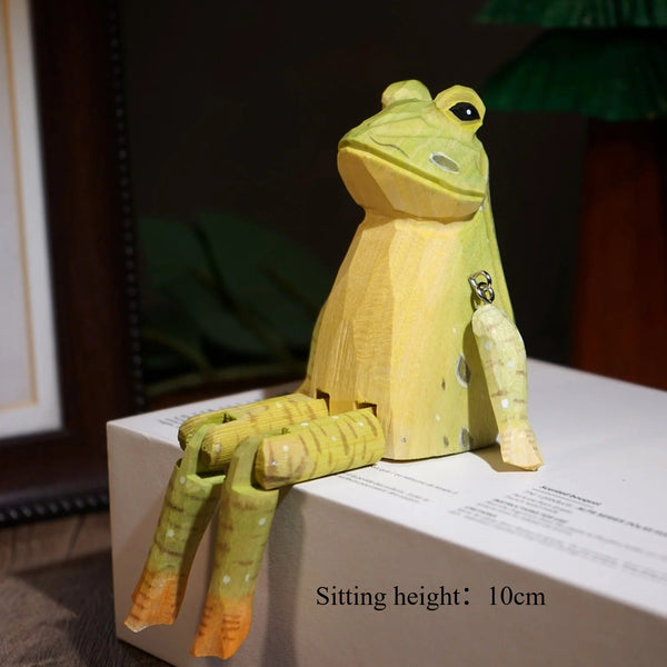 Hand-Carved Wooden Mallard Duck Shelf Sitter Figurine FantastiKurios