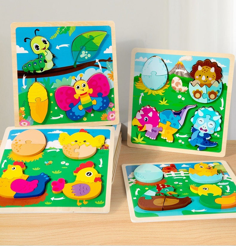 Growth Cycle Wooden Puzzles for Kids