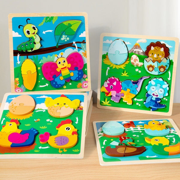 Growth Cycle Wooden Puzzles for Kids