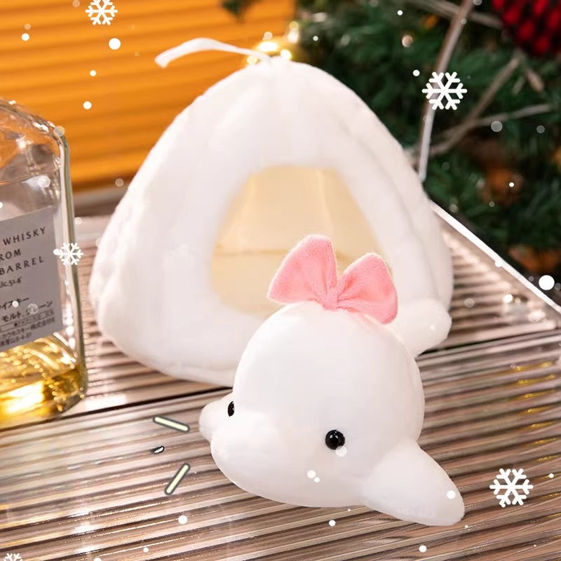 Arctic Animal and Igloo Plush Set