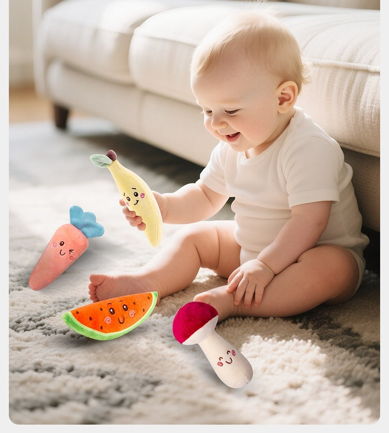 Soft Vegetable and Fruit Rattle Set