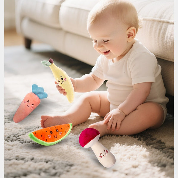 Soft Vegetable and Fruit Rattle Set