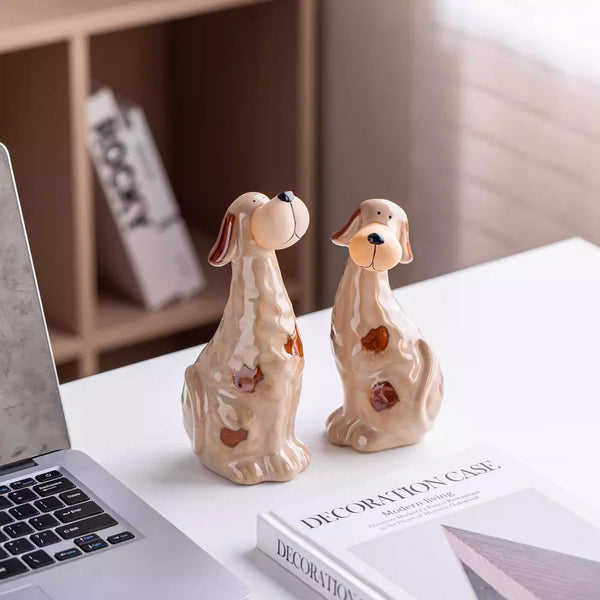 Ceramic Spotted Dog Decorative Ornament Set