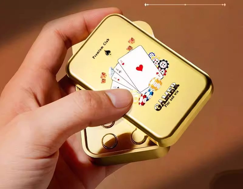 Golden Poker Card Haptic Fidget Slider with Sound