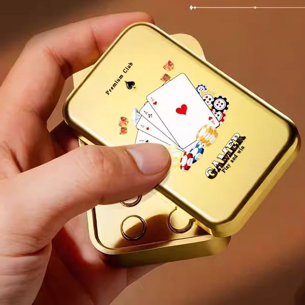 Golden Poker Card Haptic Fidget Slider with Sound