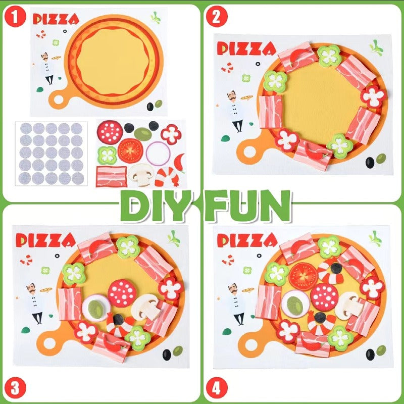 Felt Pizza Play Set for Kids