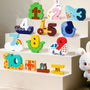 Wooden Number Counting Toy Matching Block Set