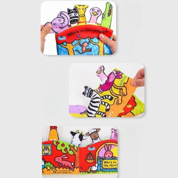LakaRose Baby Sensory Soft Book - Crinkle & Squeak Animals