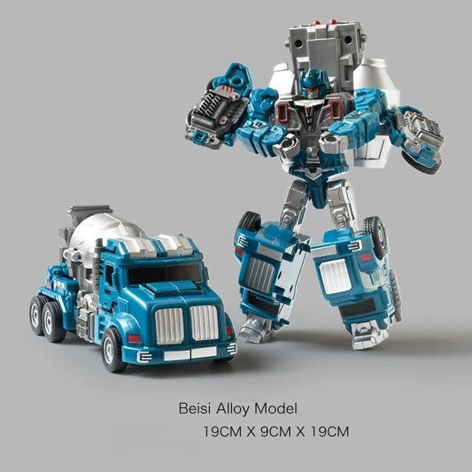 2-in-1 Construction Mixer Truck Transforming Robot