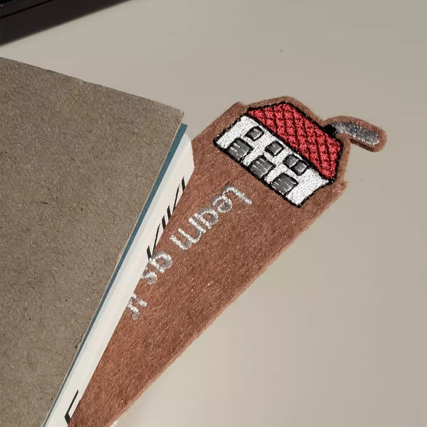 Embroidered Wool Felt Bookmark