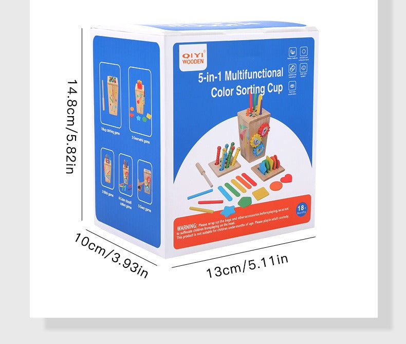 5-in-1 Wooden Montessori Activity Box