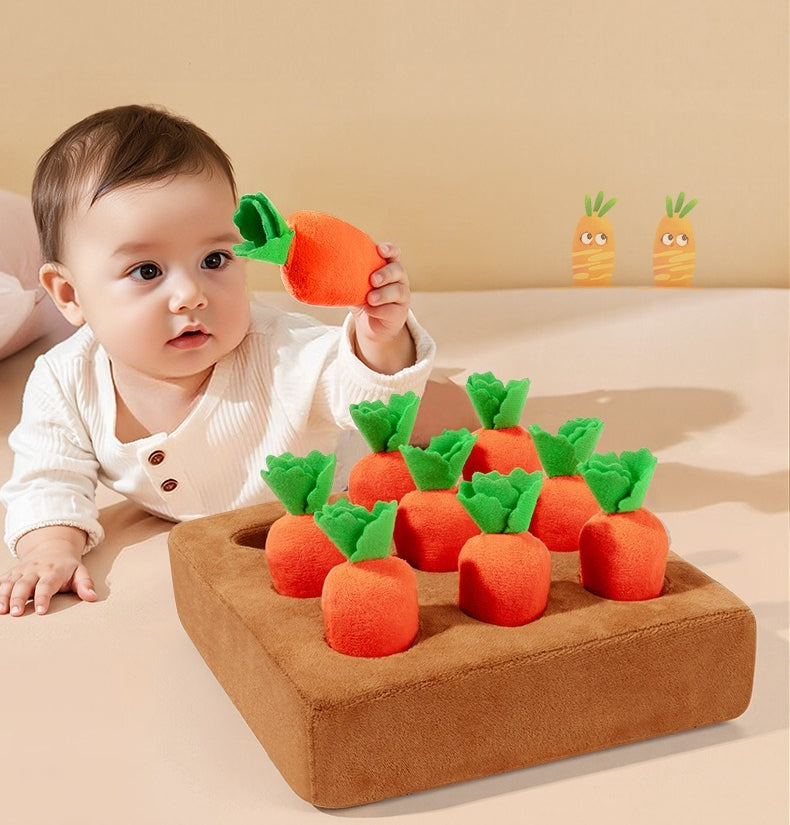 Plush Carrot Harvest Activity Toy