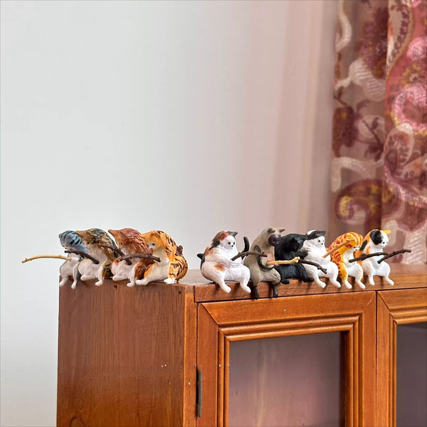 Fishing Cat Miniature Figurine Set