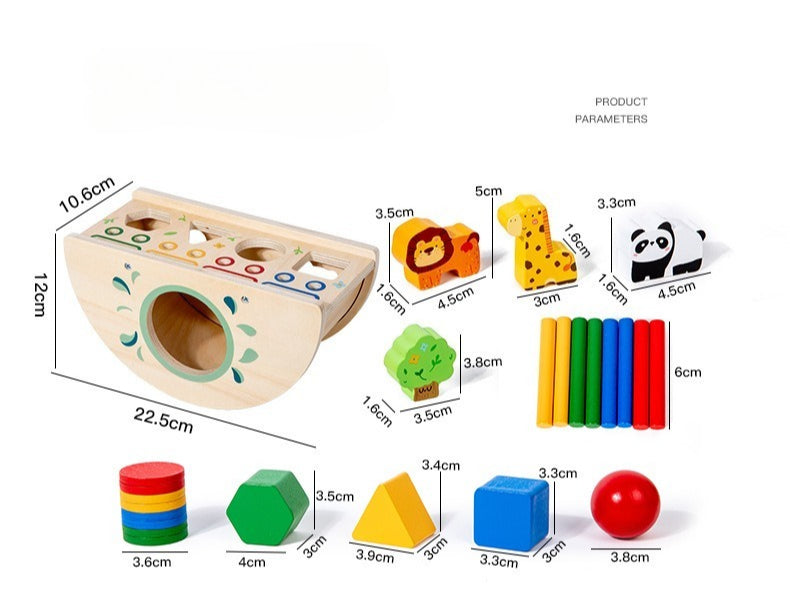 Wooden Montessori Shape Sorting Boat