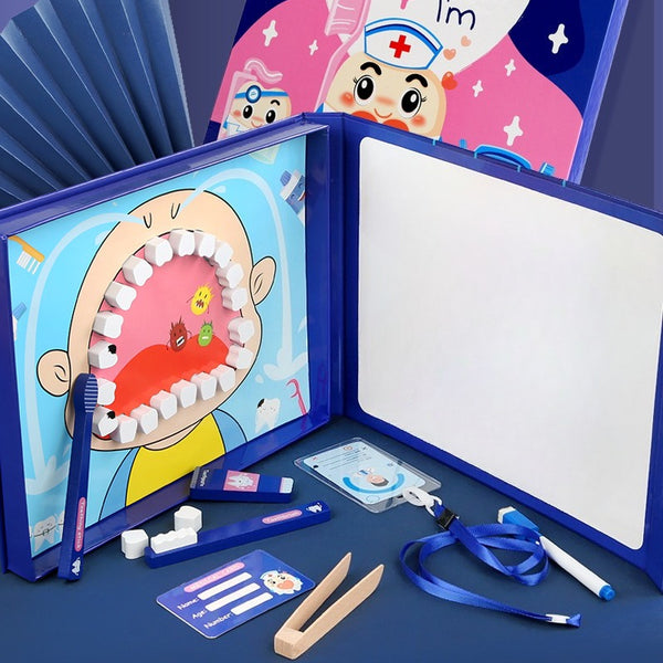 Little Dentist Magnetic Playbook – Wooden Role Play Set