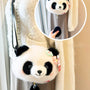 Soft Plush Panda Character Crossbody Bag
