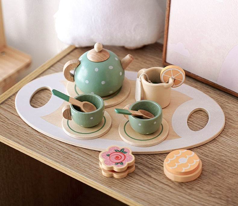 Wooden Pretend Play Afternoon Tea Set