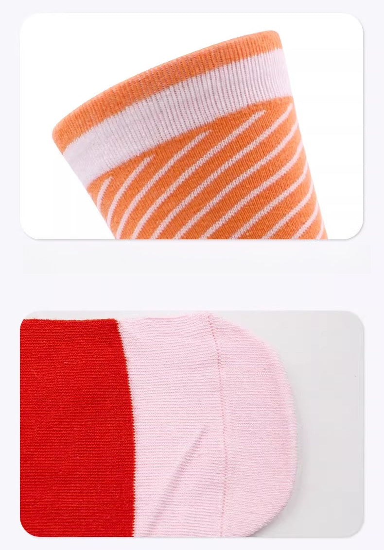 Salmon Sushi Novelty Socks