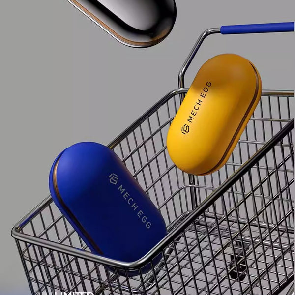 Three 'Mech Egg' Fingertip Toys products in a shopping cart with a gray background