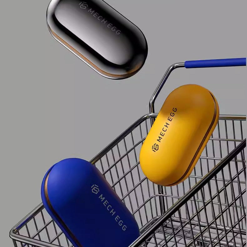 Three 'Mech Egg' Fingertip Toys products in a shopping cart with a gray background