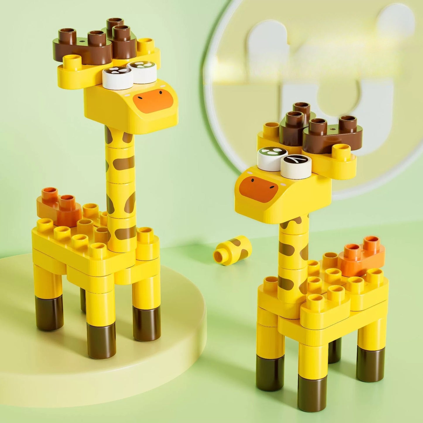 154-Piece Animal World Large Building Blocks Gift Set