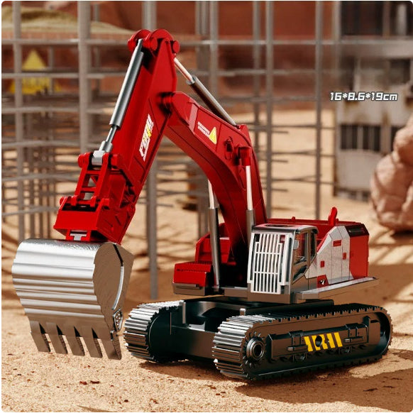 Alloy Excavator Toy with Multi-Joint Movement