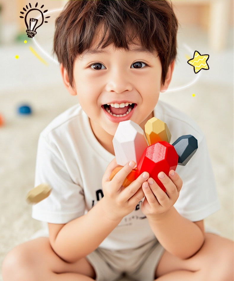 Stacking Stone Building Blocks - 21 Piece Set