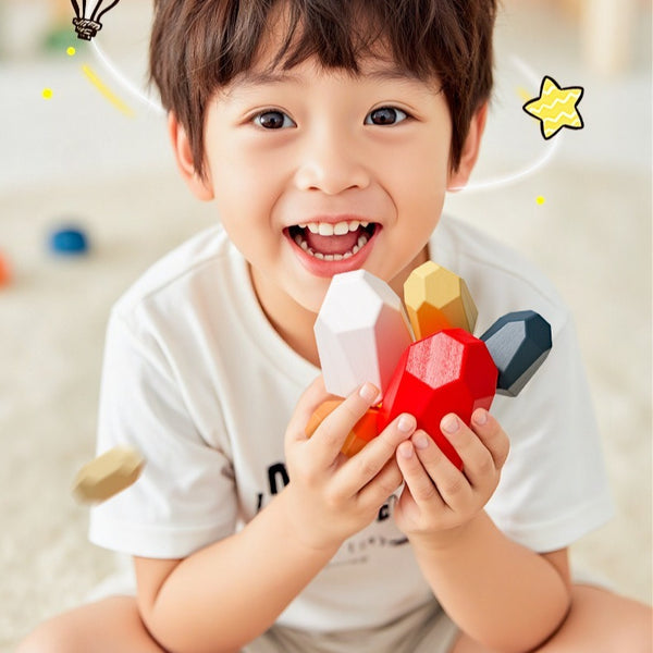 Stacking Stone Building Blocks - 21 Piece Set