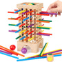 3-in-1 Wooden Stick Balance and Color Sorting Game