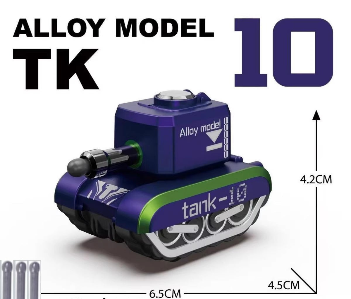 Mini Alloy Pull-Back Tank Model