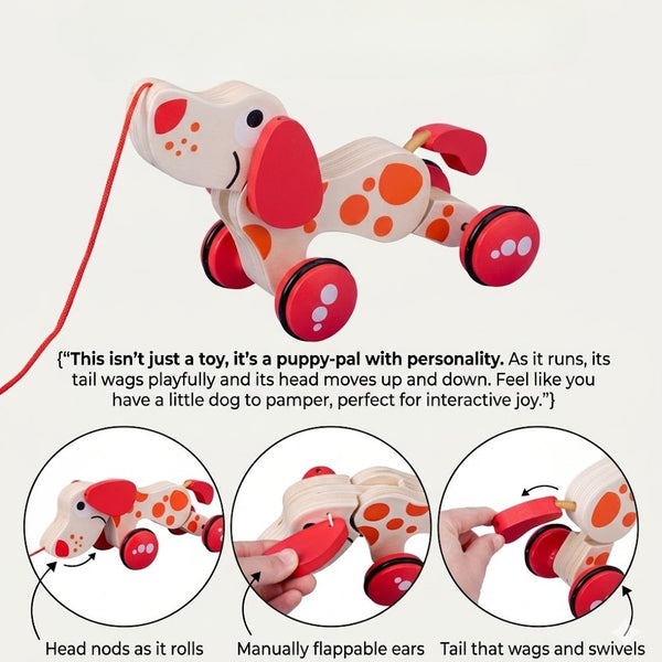 Wooden Pull-Along Animal Walker Toy